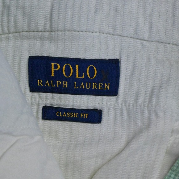 Polo Ralph Lauren 38 x 9" Green Oxford Recent Flat Front Chino Shorts - Picture 3 of 7